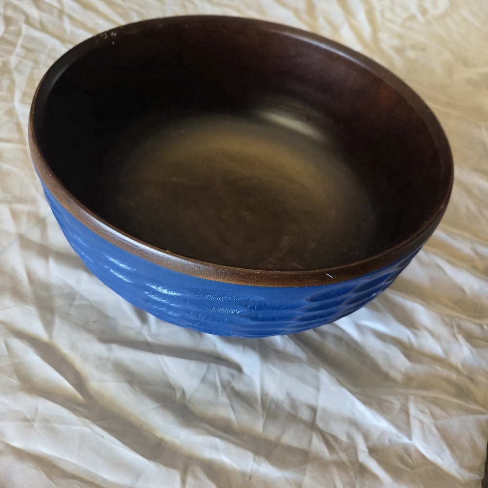 Blue and Brown Wooden